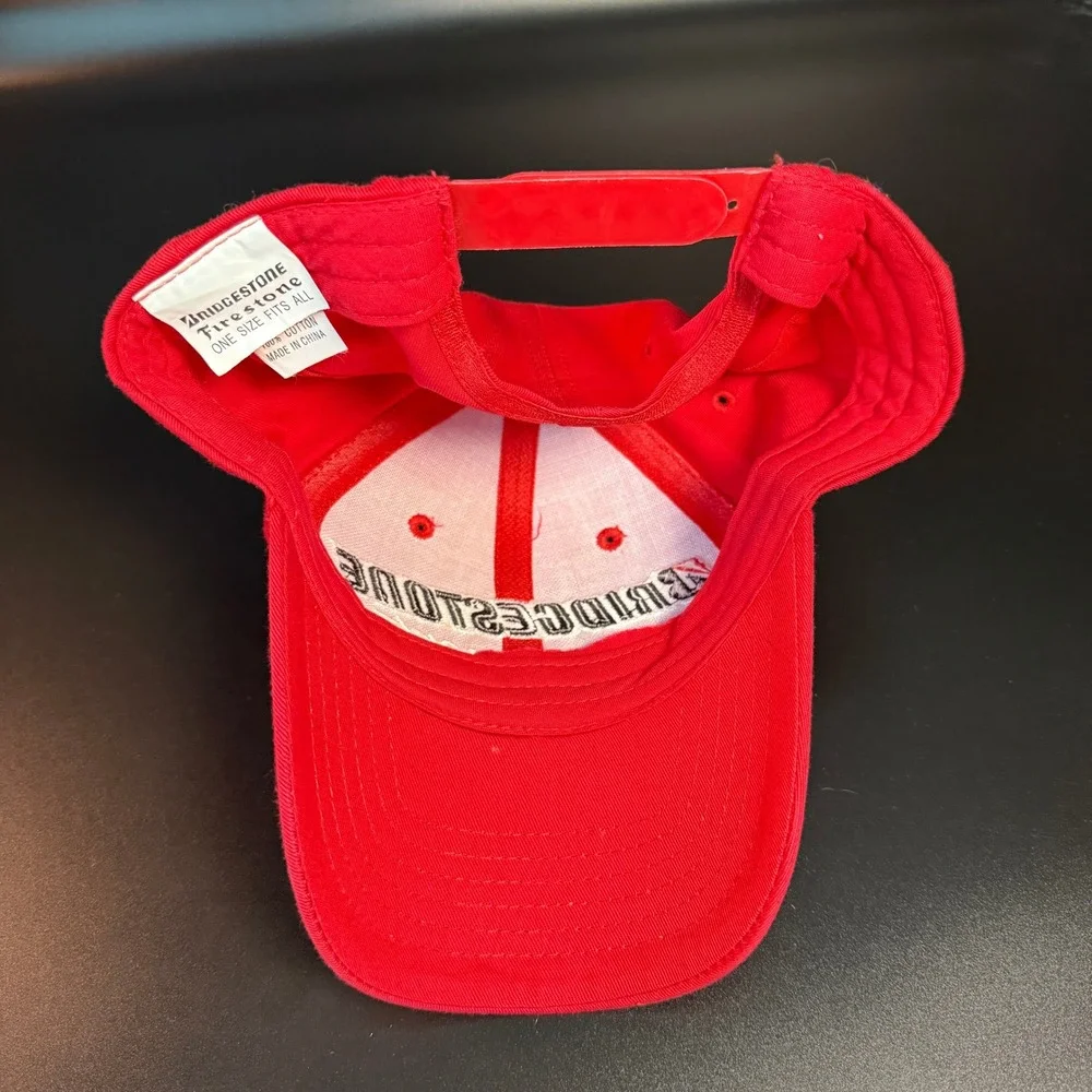 Bridgestone Motorsport Logo Red Cotton Snapback Baseball‎ Hat Mens OSFA